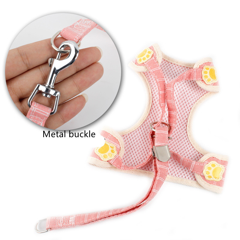 Elpojoša, maza suņa mājdzīvnieku iejūga un pavadas komplekts, ziedi, kucēnu kaķa vestes kaklasiksna Čivavas mopša buldoga kaķim Arnes Perro