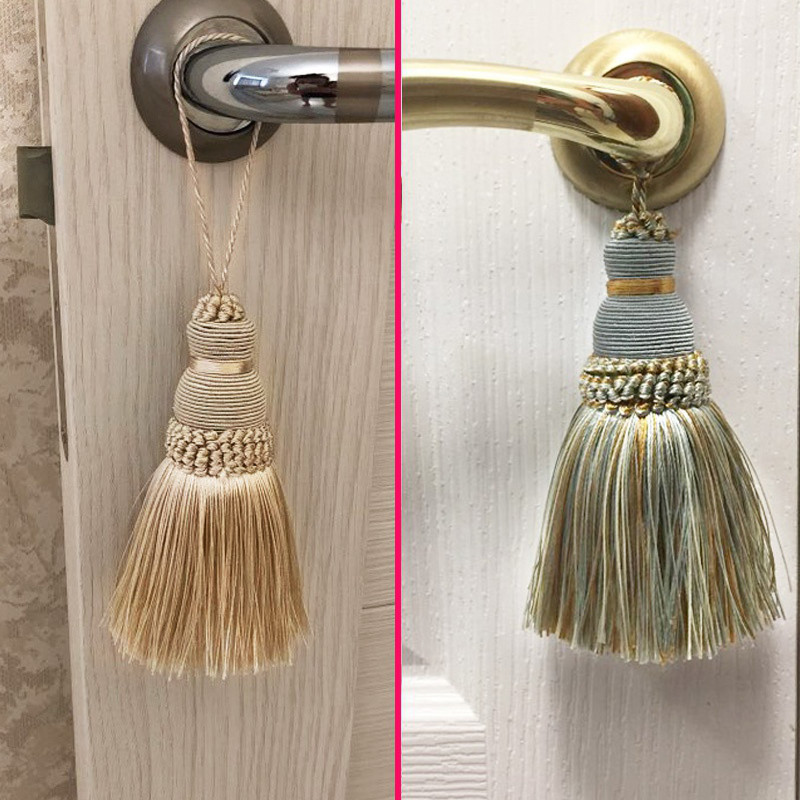 2 buc. ciucuri de aur agățat pandantiv draperii decorative, accesorii, ciucuri cheie pentru ciucuri pentru perdele, bricolaj, ciucuri, ornamente cu franjuri