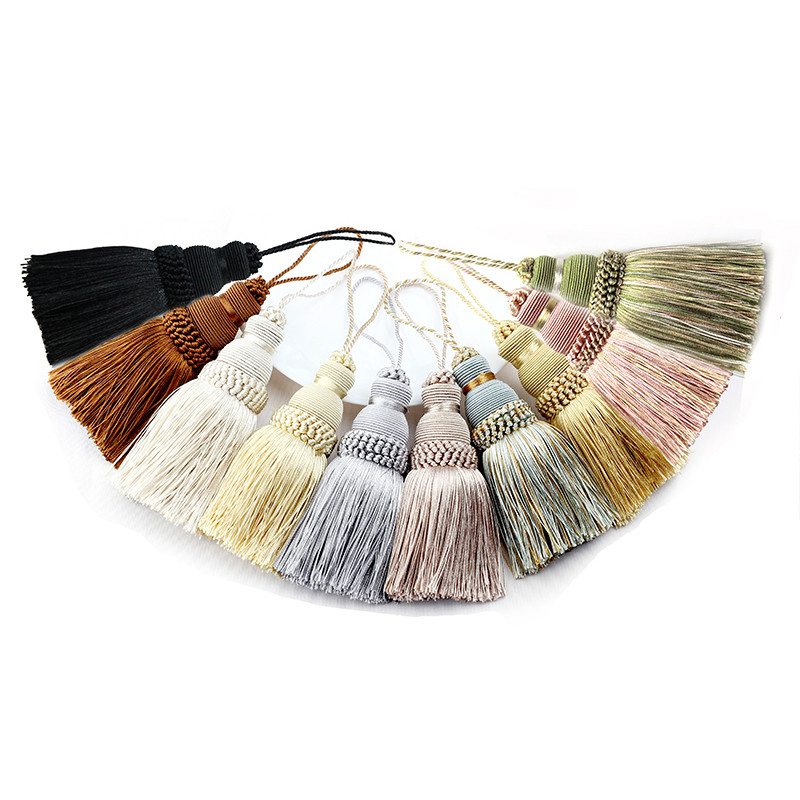 2 buc. ciucuri de aur agățat pandantiv draperii decorative, accesorii, ciucuri cheie pentru ciucuri pentru perdele, bricolaj, ciucuri, ornamente cu franjuri