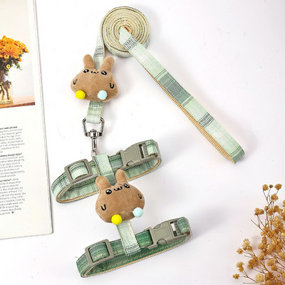 Novi pojas za pse za male pse, mačke, podesiva ogrlica za mačiće, pojas za kućne ljubimce s povodcem, karirani prsluk, prsluk, povodac, dodaci za pse