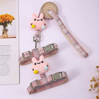 Novi pojas za pse za male pse, mačke, podesiva ogrlica za mačiće, pojas za kućne ljubimce s povodcem, karirani prsluk, prsluk, povodac, dodaci za pse