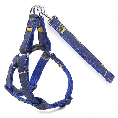 Ham pentru câini din denim Antrenament pentru animale de companie Accesorii pentru animale de companie Guler din piele Guler și lesă pentru câini Articole pentru animale de companie pentru câini Bulldog francez