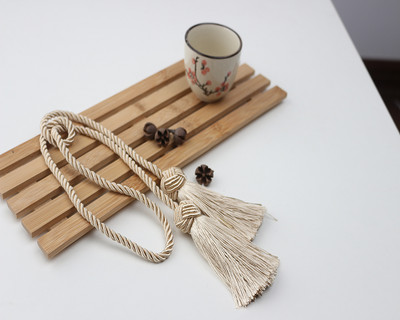 1db Szobakiegészítők Bojt függöny nyakkendő rojt Kézzel készített függönykötő hátak Függő golyó csat kötél függöny tartó kötszer