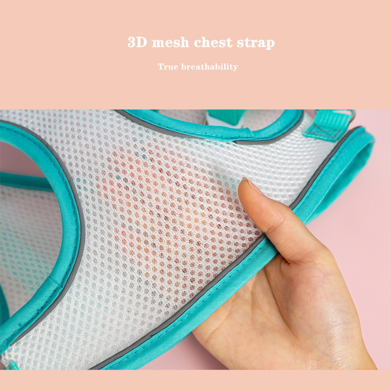 Novi reflektirajući sigurnosni pojasevi za kućne ljubimce Setovi prsnog pojasa za male srednje pse, mačke Modni prozračni pojasevi, prsluk, remen za prsa za štene