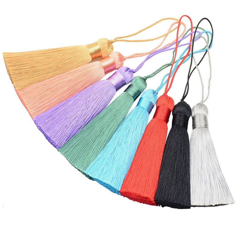 10τμχ Πολυεστερικές μεταξωτές φούντες Χειροποίητες κρεμαστές φούντες για χειροτεχνίες για κοσμήματα Κατασκευή DIY Διακόσμηση σπιτιού Κουρτίνες ραπτικής Αξεσουάρ