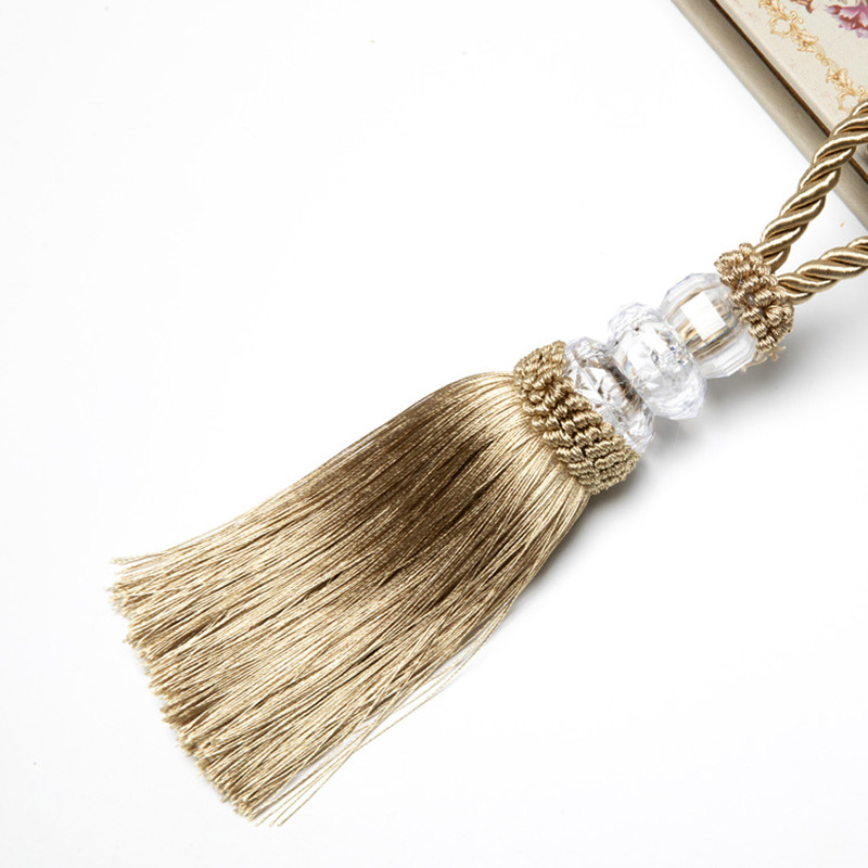 2db Kristálygyöngyök Bojt rojt akasztózsinór fonott kézműves bojt medál barkácskulcs bojt díszítő függöny szekrény lakberendezés