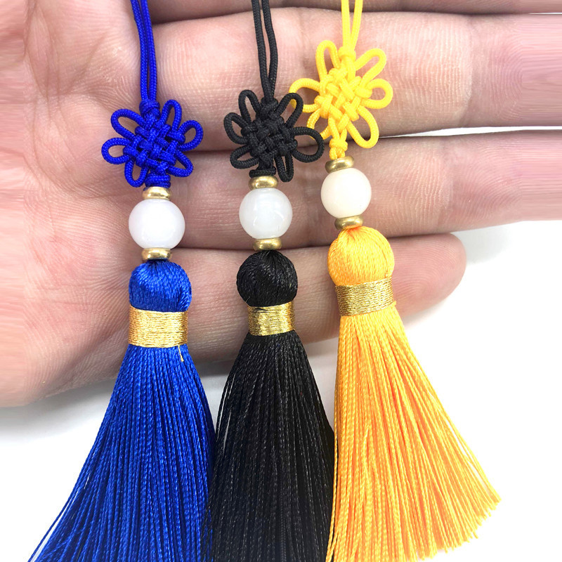 5db/tétel Jade Gyöngy Bojt Kínai Csomó Selyem Bojt Barkács kézműves Ajándék Ékszer készítés Fülbevaló Kiegészítő Ruházat Medál Dekor