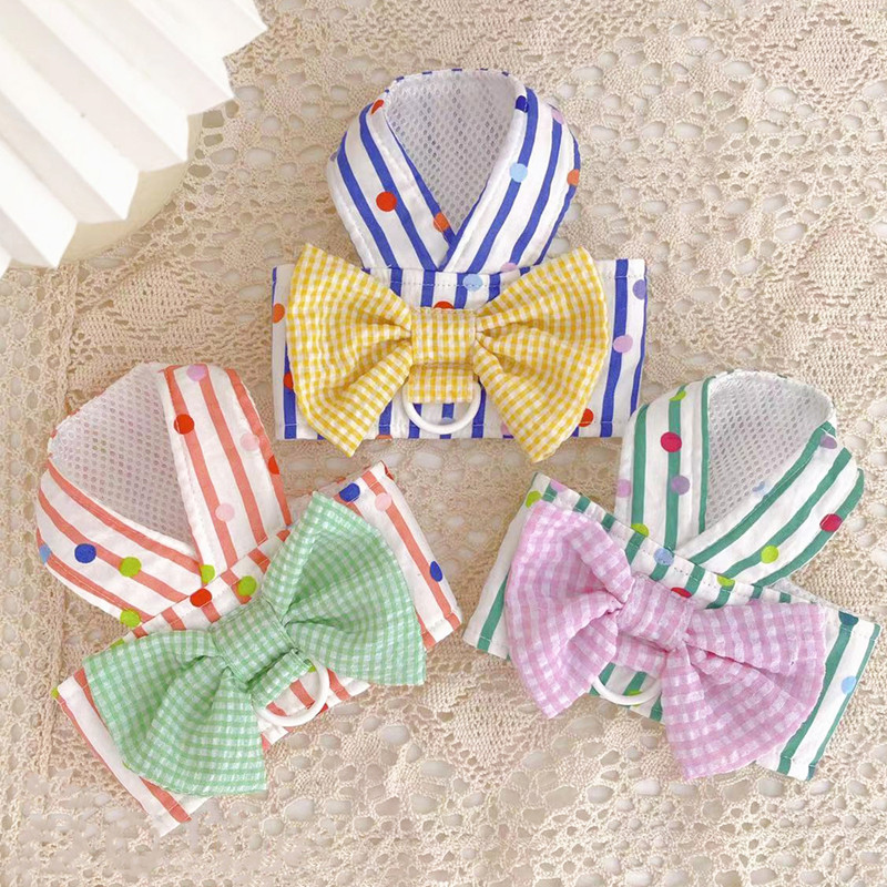 Stripe suņu kaķu zirglietas un svina pavada Jauki mājdzīvnieku vestes iejūgi ar priekšgala kucēnu kaķēnu āra pastaigu treniņu piederumi, elpojoši