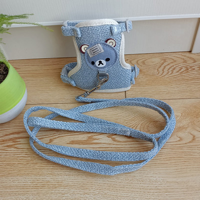 Mājdzīvnieku siksnas un siksnas komplekts Regulējami Suņi Kaķu Siksnas Elpojošas kucēnu Siksnas Čivavas Suņu Apmācības Piederumi