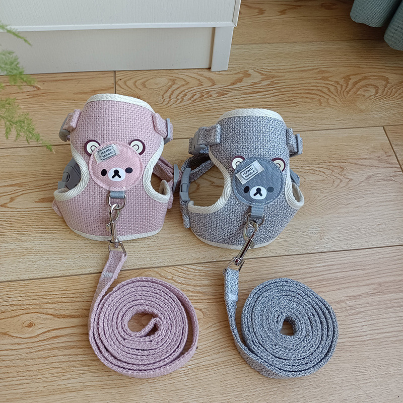 Mājdzīvnieku siksnas un siksnas komplekts Regulējami Suņi Kaķu Siksnas Elpojošas kucēnu Siksnas Čivavas Suņu Apmācības Piederumi