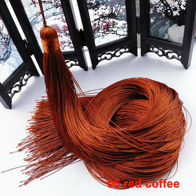 1 ks 50 cm polyesterové hodvábne korálky, strapce, štetce, strapce, ozdoby na remeslá, DIY šperky, hľadanie, ozdoby, doplnky na záclony