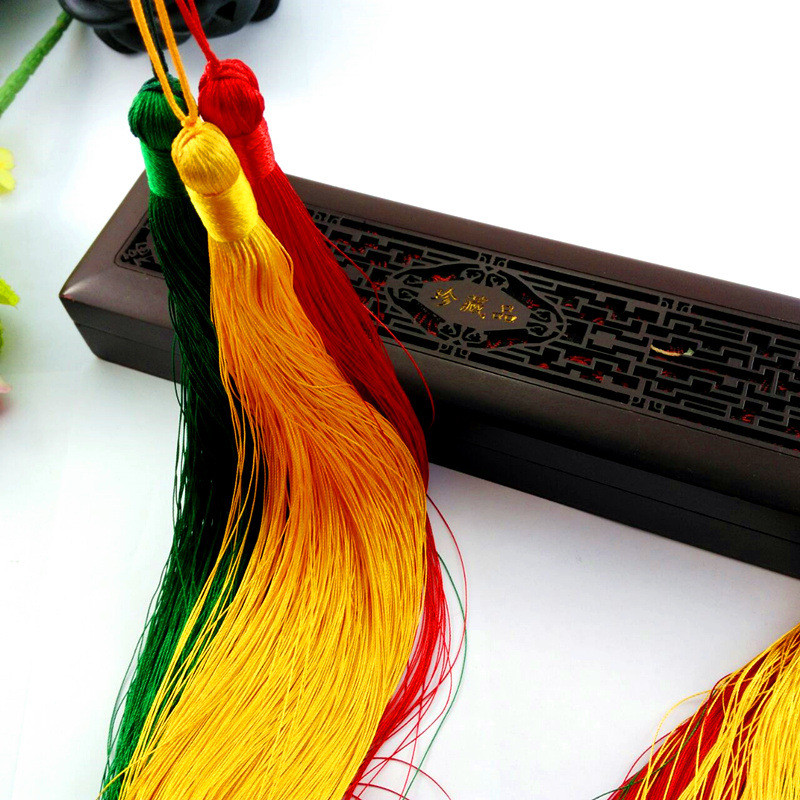 1 ks 50 cm polyesterové hodvábne korálky, strapce, štetce, strapce, ozdoby na remeslá, DIY šperky, hľadanie, ozdoby, doplnky na záclony