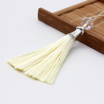 2 τμχ/Συσκευασία όμορφη κρυστάλλινη φούντα 80 χιλιοστών αξεσουάρ διακόσμησης κοσμημάτων ενδύματα diy κρεμαστό μενταγιόν βεντιλατέρ μικρή κρεμαστή φούντα αυτιού