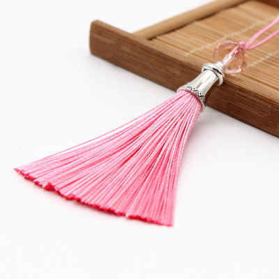 2 τμχ/Συσκευασία όμορφη κρυστάλλινη φούντα 80 χιλιοστών αξεσουάρ διακόσμησης κοσμημάτων ενδύματα diy κρεμαστό μενταγιόν βεντιλατέρ μικρή κρεμαστή φούντα αυτιού