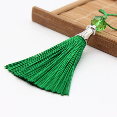 2 τμχ/Συσκευασία όμορφη κρυστάλλινη φούντα 80 χιλιοστών αξεσουάρ διακόσμησης κοσμημάτων ενδύματα diy κρεμαστό μενταγιόν βεντιλατέρ μικρή κρεμαστή φούντα αυτιού