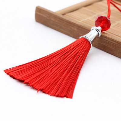 2 τμχ/Συσκευασία όμορφη κρυστάλλινη φούντα 80 χιλιοστών αξεσουάρ διακόσμησης κοσμημάτων ενδύματα diy κρεμαστό μενταγιόν βεντιλατέρ μικρή κρεμαστή φούντα αυτιού