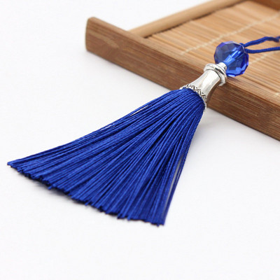 2 τμχ/Συσκευασία όμορφη κρυστάλλινη φούντα 80 χιλιοστών αξεσουάρ διακόσμησης κοσμημάτων ενδύματα diy κρεμαστό μενταγιόν βεντιλατέρ μικρή κρεμαστή φούντα αυτιού