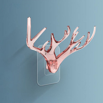 1 τεμ. Δημιουργική θήκη για κοσμήματα τοίχου Βάση για κλειδί Κολιέ Θήκη αποθήκευσης Vintage κέρατα ελαφιού Κρεμάστρα ράφι για παλτό Διακόσμηση τοίχου