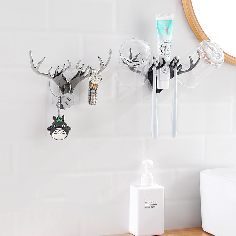 1 τεμ. Δημιουργική θήκη για κοσμήματα τοίχου Βάση για κλειδί Κολιέ Θήκη αποθήκευσης Vintage κέρατα ελαφιού Κρεμάστρα ράφι για παλτό Διακόσμηση τοίχου