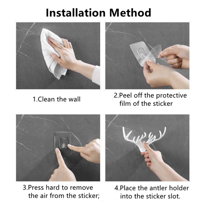 1 τεμ. Δημιουργική θήκη για κοσμήματα τοίχου Βάση για κλειδί Κολιέ Θήκη αποθήκευσης Vintage κέρατα ελαφιού Κρεμάστρα ράφι για παλτό Διακόσμηση τοίχου