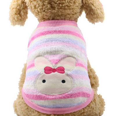 12 värvi Cartoon Kutsika Vest Riided Soojad Koerte Riided Chihuahua Prantsuse buldogi Talvine Koeramantel Väikestele Koertele Lemmiklooma Kassi Riided