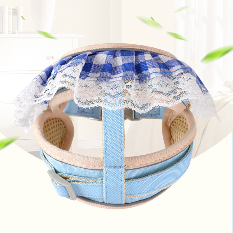 Divat kisállat kutya hám póráz készlet aranyos nyomat kölyök mellény Állítható macska hám puha lélegző cica nyakörv Chihuahua kellékek