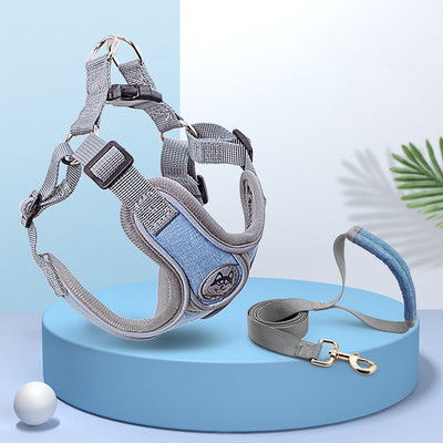 Vestă reflectorizantă pentru câini de talie mică, mijlocie, ham de lux pentru pisici, vestă moale pentru cățeluș, frânghie de plimbare în aer liber pentru chihuahua