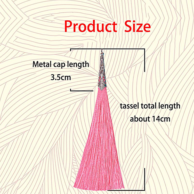 2 bucăți 14 cm con de aliaj ciucuri mătase ciucuri franjuri cusut Bang ciucuri ornamente decorative perdea ciucuri pentru bijuterii artizanat DIY altoi