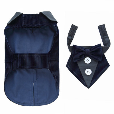 Ziemassvētku suņa kostīms Mājdzīvnieks Helovīna suņa uzvalks tauriņš Apģērbs Stilīgs Kāzu krekls Apģērbs Svinīgs Smokings Teddy Bulldog