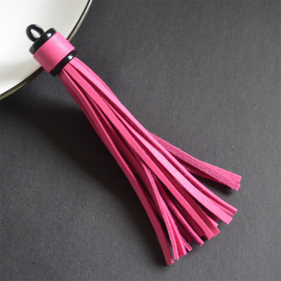 WFFNNKC 6 buc. pandantive cu ciucuri din piele artificială multicoloră, bijuterii pentru articole de îmbrăcăminte, artizanat, cu franjuri, geantă pentru telefon, lanț cheie, accesorii de decor