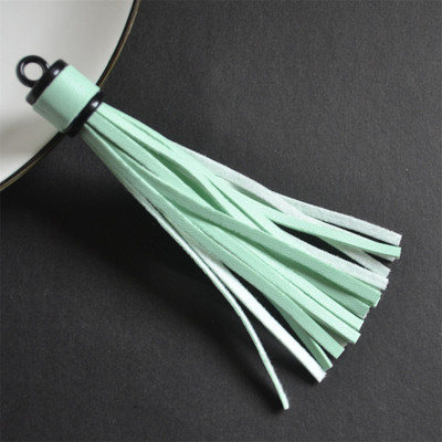 WFFNNKC 6 buc. pandantive cu ciucuri din piele artificială multicoloră, bijuterii pentru articole de îmbrăcăminte, artizanat, cu franjuri, geantă pentru telefon, lanț cheie, accesorii de decor