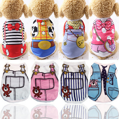 Îmbrăcăminte pentru câini pentru animale de companie mic Vestă haină din puf desene animate drăguț Chihuahua tricou Cățeluș Yorkshire Terrier Cățeluș Bulldog Ropa Perro