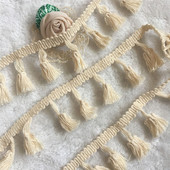 5 yard 4,0 cm pamut rojtos csipke minőségi bojt díszítő színes szalag ruha varrás kiegészítő függöny dekoratív