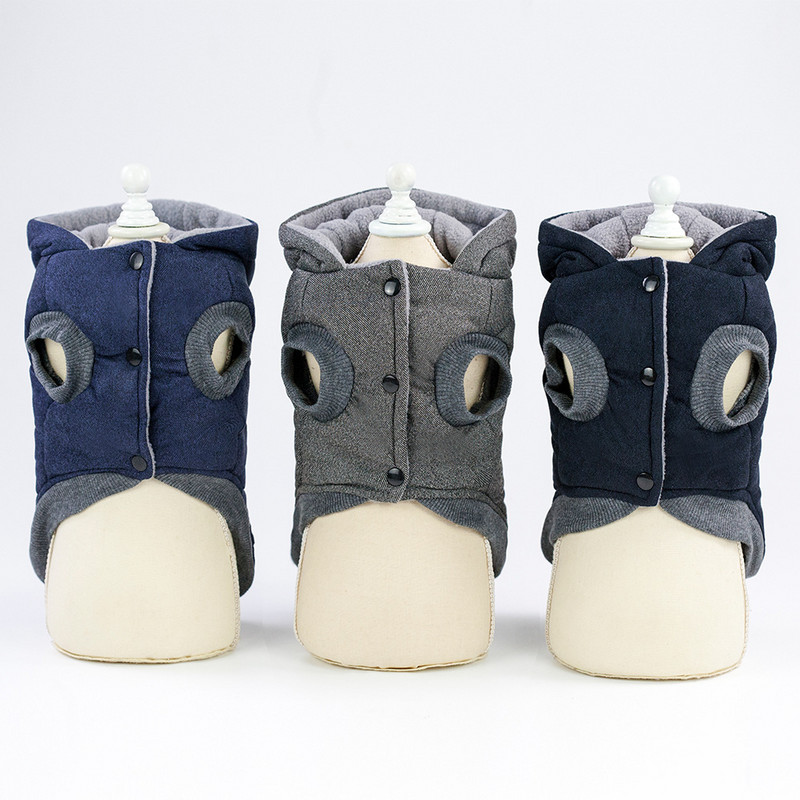 Haine de iarnă din lână caldă pentru câini pentru câini de talie mică Jachetă cățelușă haină căptușită pentru animale de companie Hanorac chihuahua ținută Shih Tzu Customes Yorkies