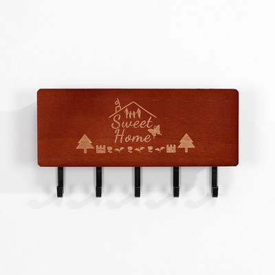 Cârlige de depozitare cu gravat vintage negru Suport cheie Umeraș Organizatori de cameră Depozitare Accesorii pentru casă Raft de perete Decor acasă