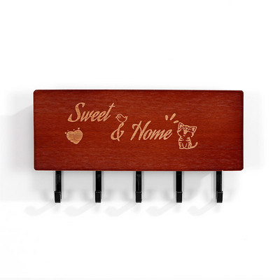 Cârlige de depozitare cu gravat vintage negru Suport cheie Umeraș Organizatori de cameră Depozitare Accesorii pentru casă Raft de perete Decor acasă