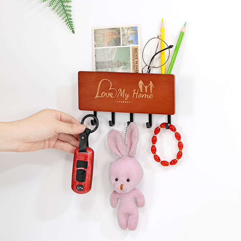 Cârlige de depozitare cu gravat vintage negru Suport cheie Umeraș Organizatori de cameră Depozitare Accesorii pentru casă Raft de perete Decor acasă