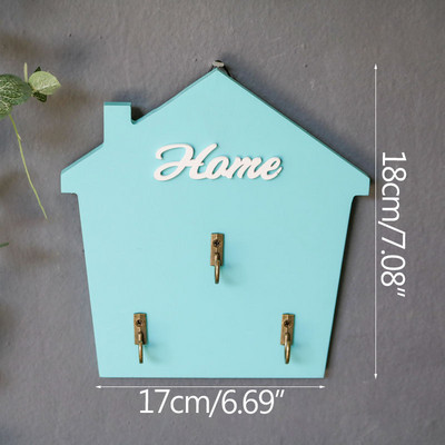 Χαριτωμένο μικρό σπίτι Κρεμάστρα για κλειδί στον τοίχο Κρεμαστά γάντζοι Βεράντα σπιτιού Διακόσμηση σπιτιού Αξεσουάρ Πολυλειτουργικός γάντζος παλτό Ράφια