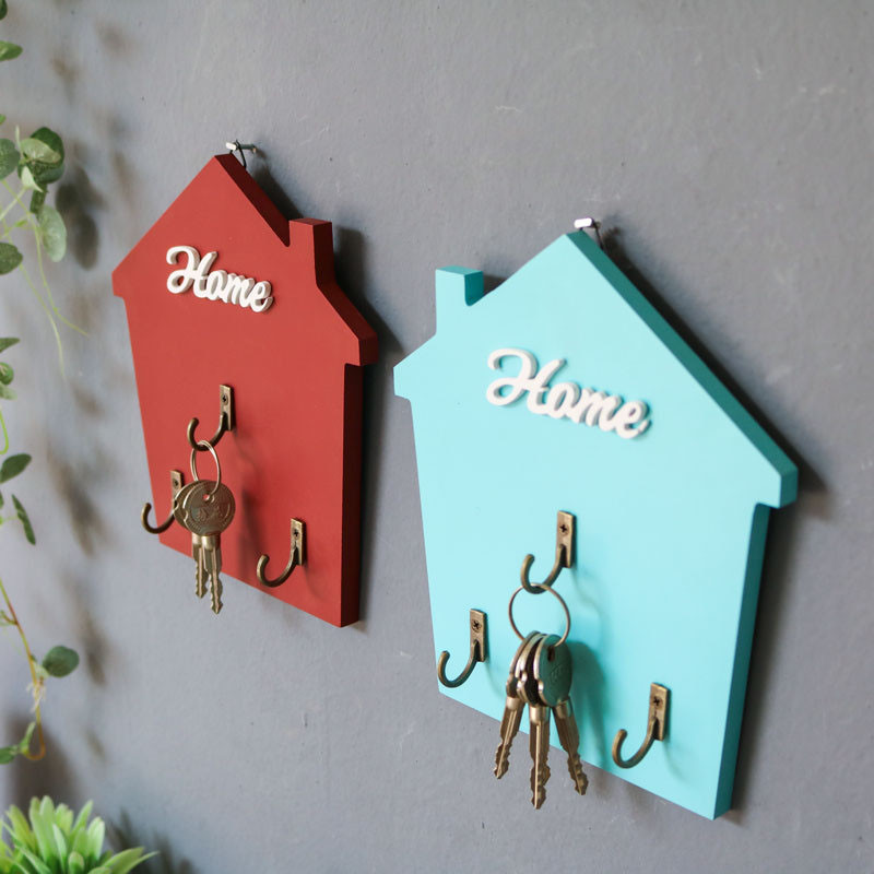 Χαριτωμένο μικρό σπίτι Κρεμάστρα για κλειδί στον τοίχο Κρεμαστά γάντζοι Βεράντα σπιτιού Διακόσμηση σπιτιού Αξεσουάρ Πολυλειτουργικός γάντζος παλτό Ράφια