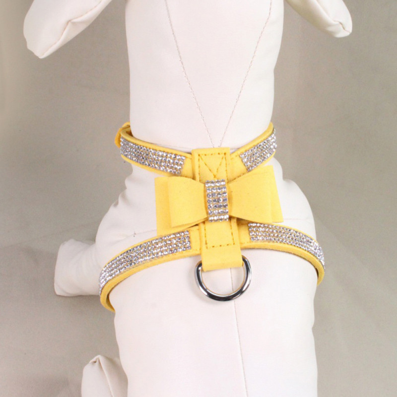 Нагръдник за домашни любимци и каишка Регулируема каишка за гърди Rhinestone Bling Crystal Куче Котка Нагръдник Коте Кученце Разходка на открито Стоки за домашни любимци