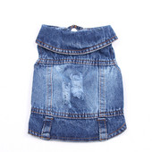 Animal de companie Câine Blugi Jachetă Denim Paltoane Orificii Design Pisică Cățeluș Vest Îmbrăcăminte de primăvară/vară 3 culori