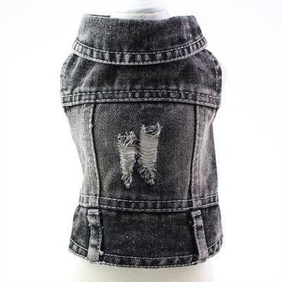 Animal de companie Câine Blugi Jachetă Denim Paltoane Orificii Design Pisică Cățeluș Vest Îmbrăcăminte de primăvară/vară 3 culori