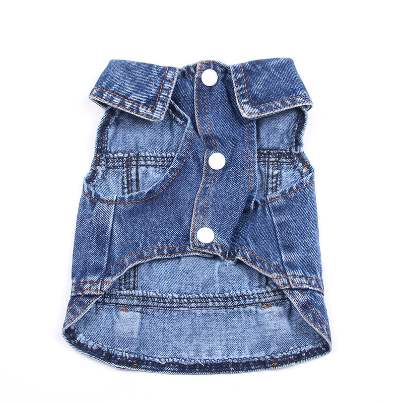 Animal de companie Câine Blugi Jachetă Denim Paltoane Orificii Design Pisică Cățeluș Vest Îmbrăcăminte de primăvară/vară 3 culori