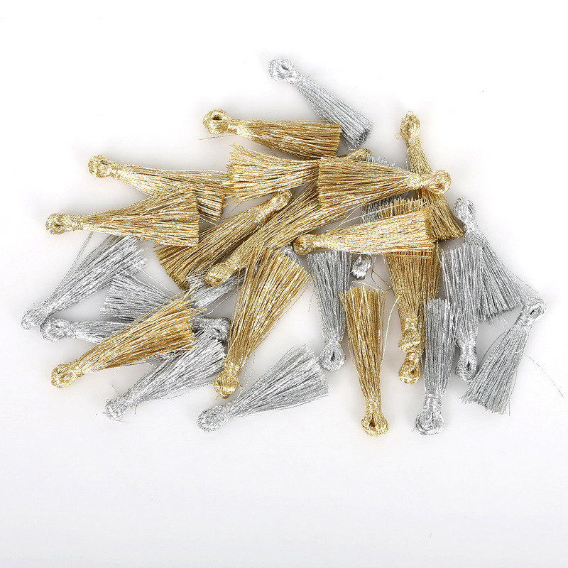 Nagyker 10db/tétel Mini Bojt Charm Medál Arany Ezüst Szín Fülbevaló Táska Függöny dekor barkács varrás kiegészítők