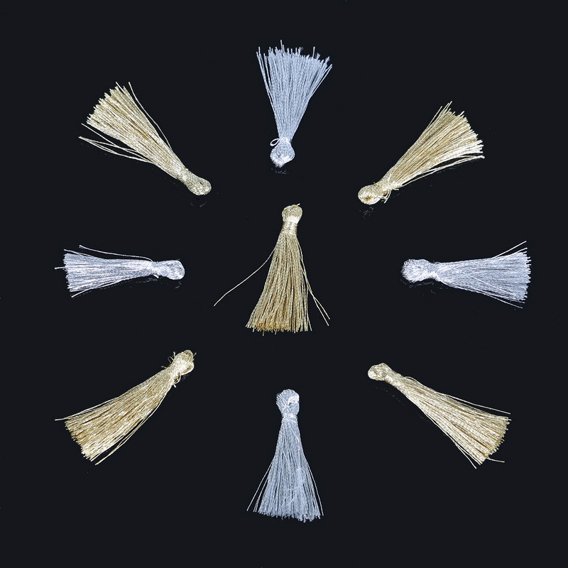 Nagyker 10db/tétel Mini Bojt Charm Medál Arany Ezüst Szín Fülbevaló Táska Függöny dekor barkács varrás kiegészítők