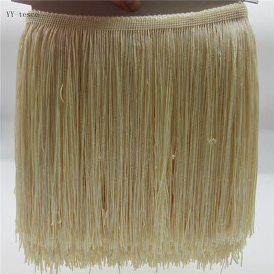 1 γιάρδες 20 εκατοστά μακριά δαντέλα με κρόσια πολυεστερική φούντα Χρώμα δέρματος Κούρεμα με κρόσσια Diy Latin φόρεμα Ρούχα Αξεσουάρ Κορδέλα δαντέλα