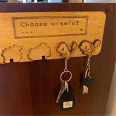 4 kuke rezbarenje drva zidni privjesak za ključeve ukrasni ukrasi za sobu darovi kućni ulaz retro zanati drveni držač za ključeve