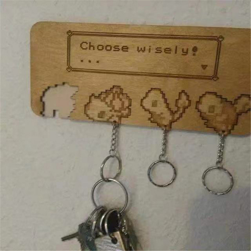 4 cârlige sculptură în lemn agățat perete breloc ornamente decorative pentru cameră cadouri intrare acasă artizanat retro suport pentru chei din lemn