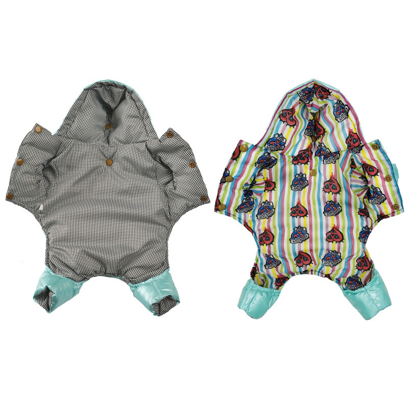 Apģērbi maziem suņiem Ziemas silti kucēnu mājdzīvnieku suņu mēteļi ūdensizturīgi ar kapuci suņu jaka kombinezoni Chihuahua Yorkie apģērbi kombinezoni