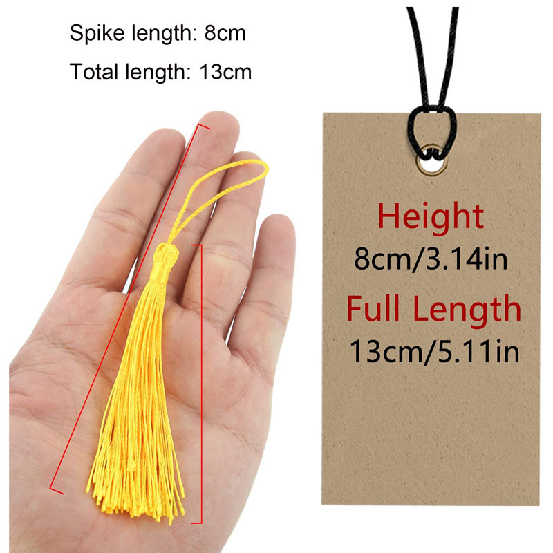 30τμχ 13cm Φούντες Σελιδοδείκτης Μεταξένιες Χειροποίητες Μαλακές Φούντες Χειροτεχνίας Μίνι Φούντες με θηλιές για Έργα DIY Κατασκευής κοσμημάτων